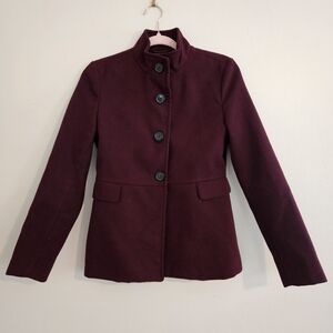 Old Navy Women's Deep Burgundy Blazer Preppy Classic Career Office Extra Small
